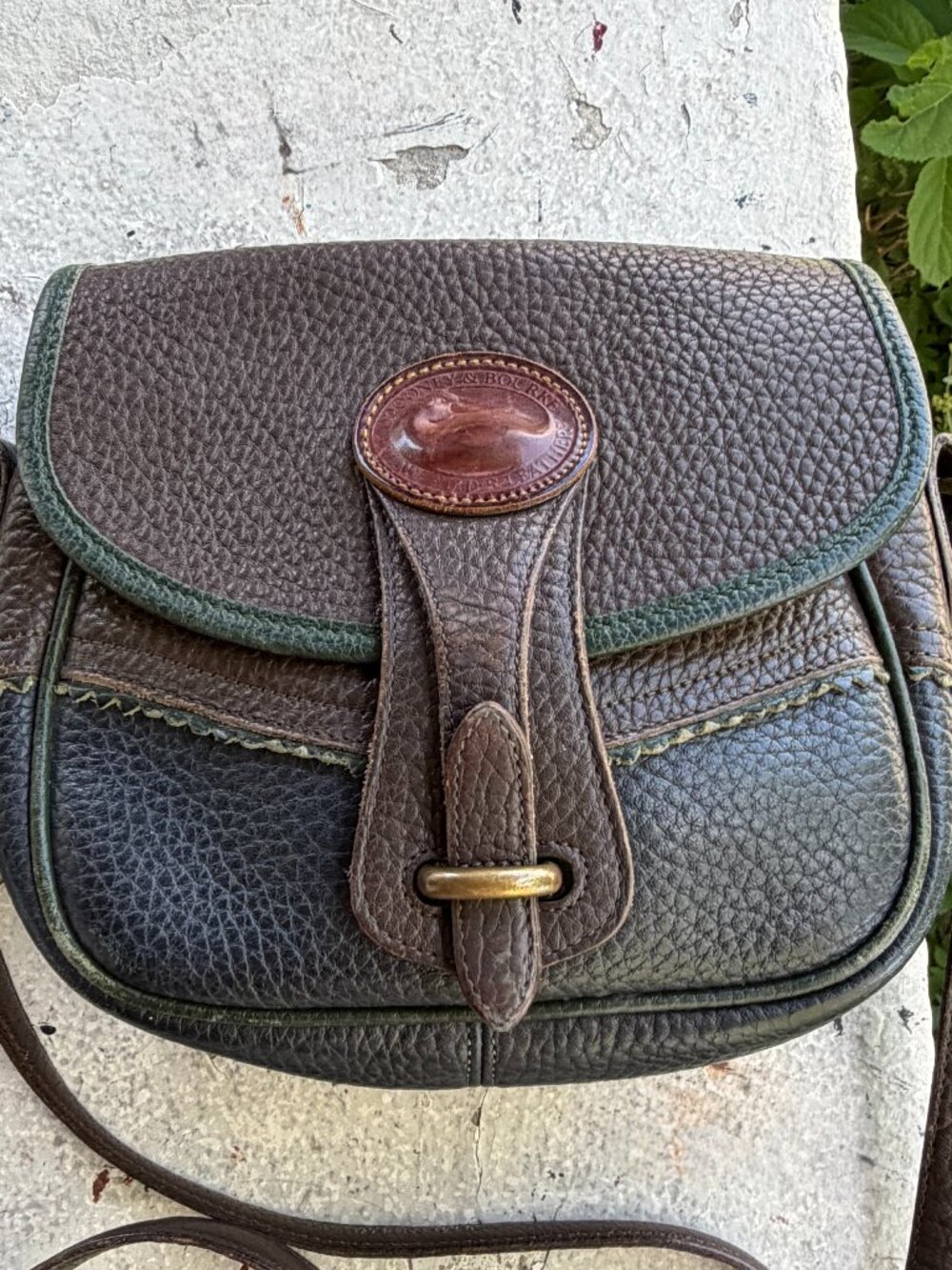 Dooney & Bourke Vintage Teton Equestrian Saddle Small Shoulder Crossbody Bag